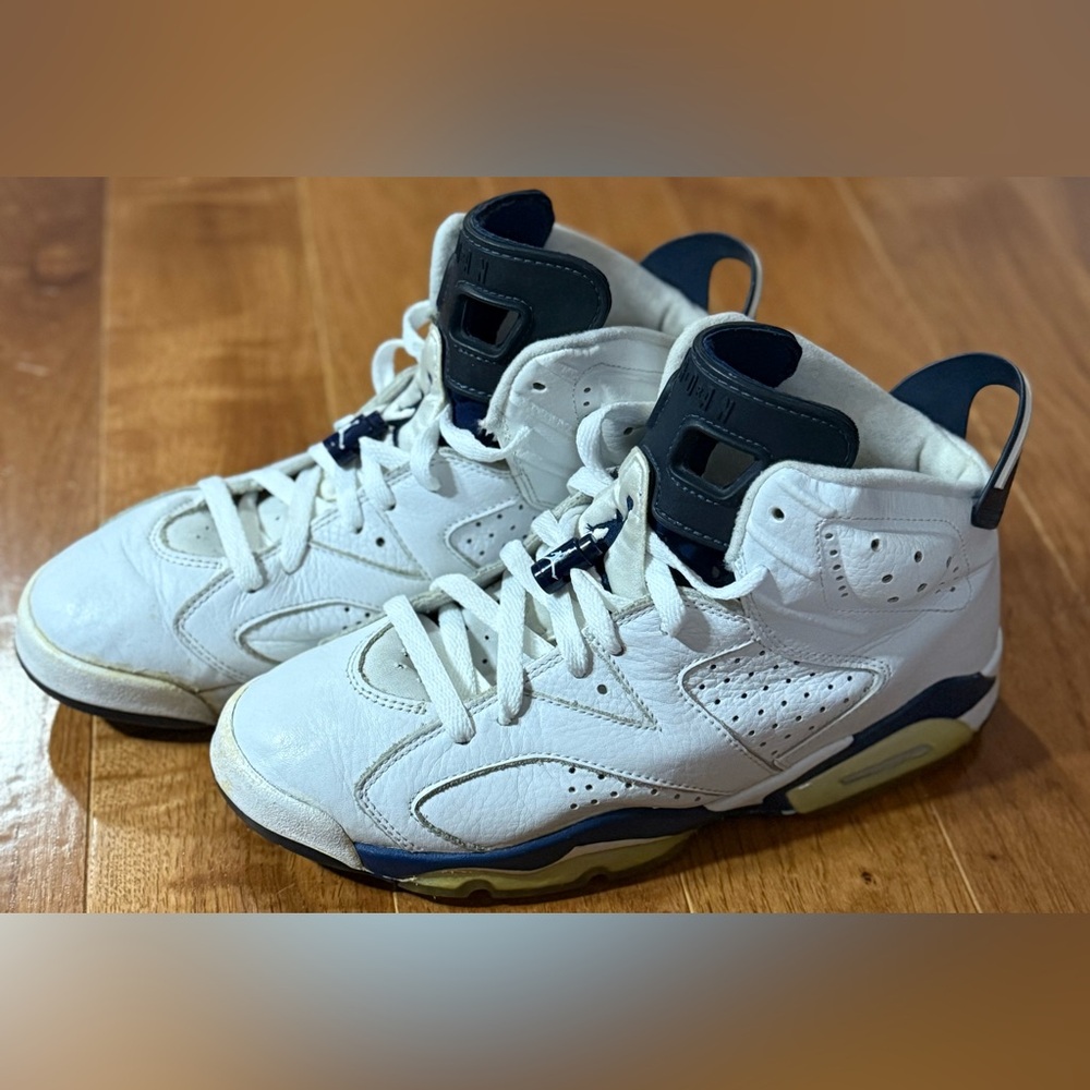 VINTAGE 2000 MENS RETRO 6 VI MIDNIGHT NAVY SZ 10 OLYMPIC OREO